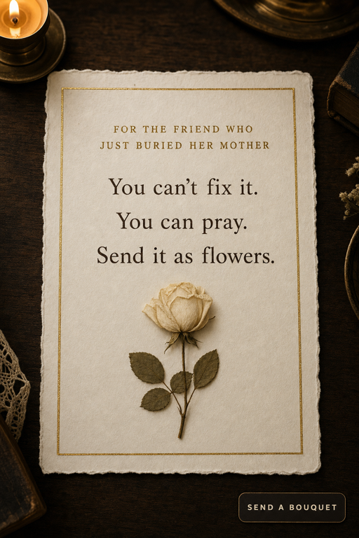 For the Friend Who Just Buried Her Mother — printable Catholic prayer card
