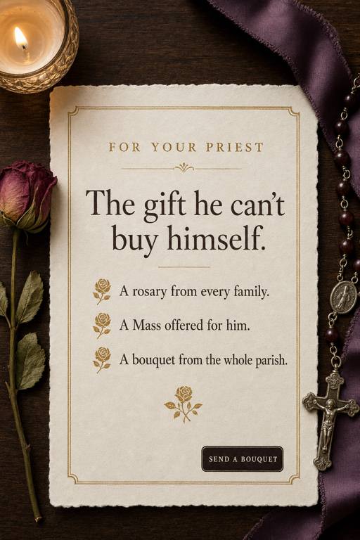 A Spiritual Bouquet for Your Priest — printable Catholic prayer card