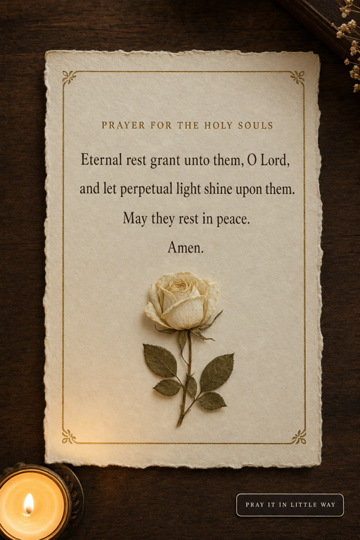 Eternal Rest Prayer Card — printable Catholic prayer card