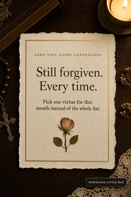 Same Sins, Every Confession? — printable Catholic prayer card